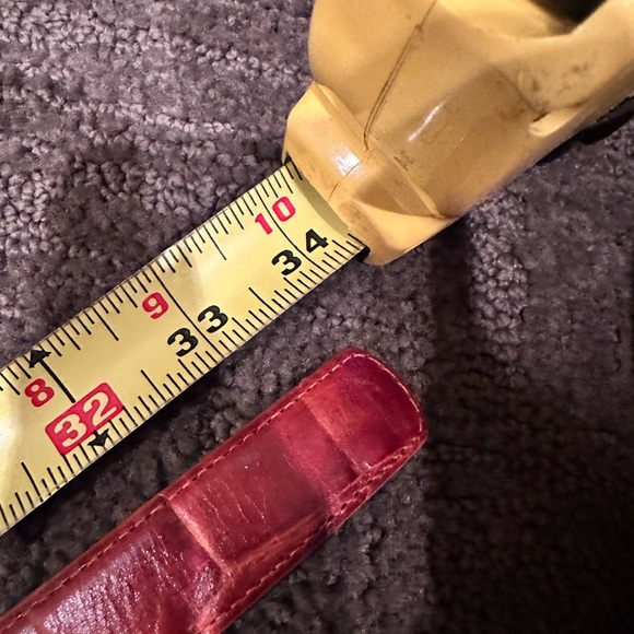 Gail LaBelle Vintage rust brown belt with frog buckle - Picture 7 of 7